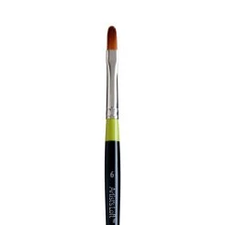 Budget ⌛ Golden Taklon Short Handle Filbert Brush by Artist's Loft™ Vienna by Artists Loft 🔔