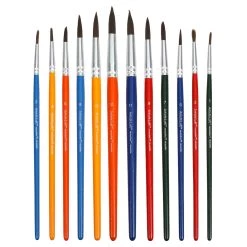 Promo ✨ 12 Packs: 12 ct. (144 total) Necessities™ Round Watercolor Brush Set by Artist's Loft™ by Artists Loft 🤩