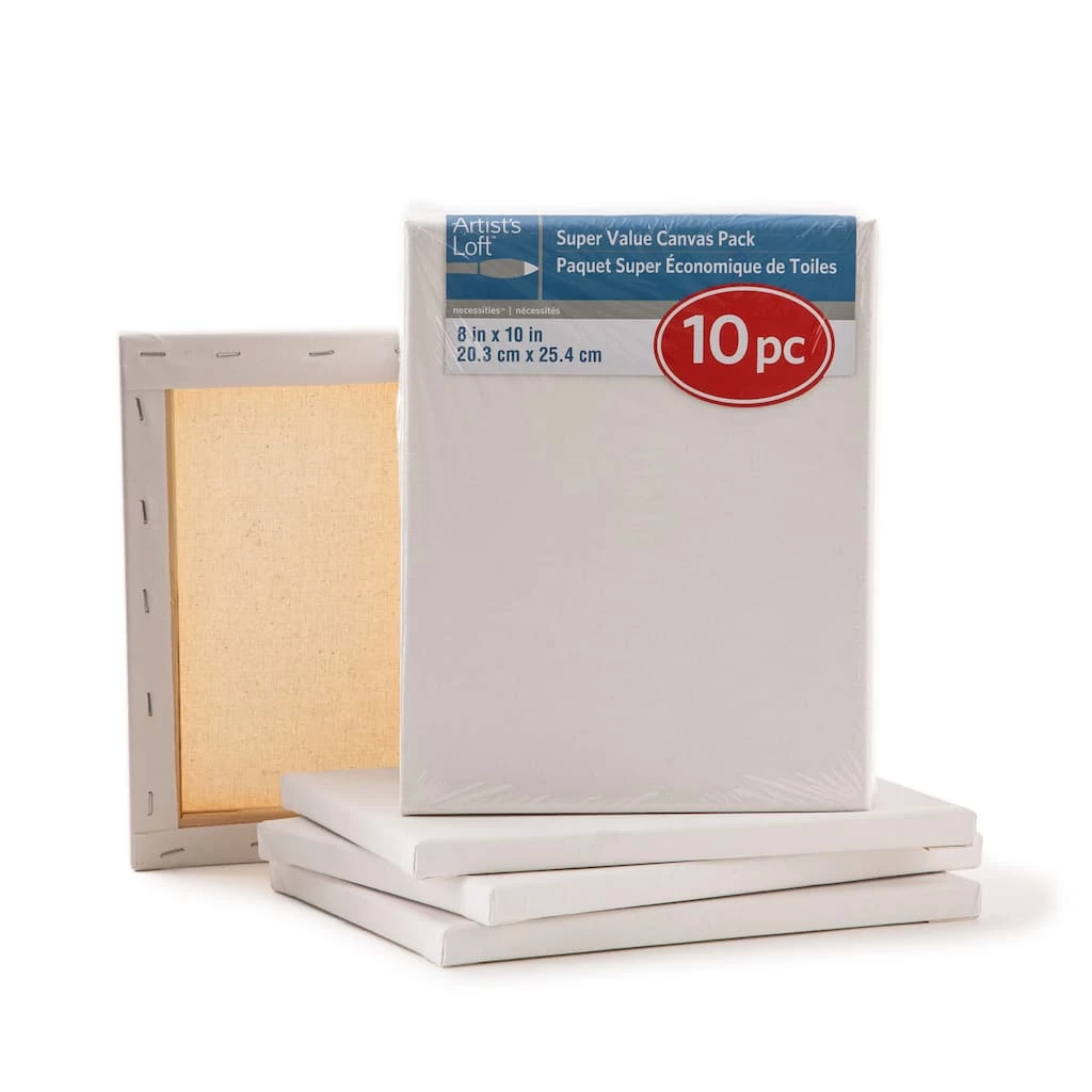 Buy π 10 Pack 8" x 10" Super Value Canvas by Artist's Loft® Necessities™ by Artists Loft π 3 Buy π 10 Pack 8" x 10" Super Value Canvas by Artist's Loft® Necessities™ by Artists Loft π