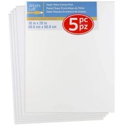 Coupon 🌟 5 Pack 16" x 20" Super Value Canvas by Artist's Loft® Necessities™ by Artists Loft ⭐ -Artists Loft Sales 10131611 3