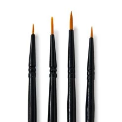 Cheap π 4 Piece Golden Synthetic Round Acrylic Brushes By Artist's Loft® Necessities™ by Artists Loft π