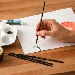 Cheap ⭐ Necessities™ Brown Synthetic Round Watercolor 4 Piece Brush Set by Artist's Loft® by Artists Loft 👍 -Artists Loft Sales 10171143 21