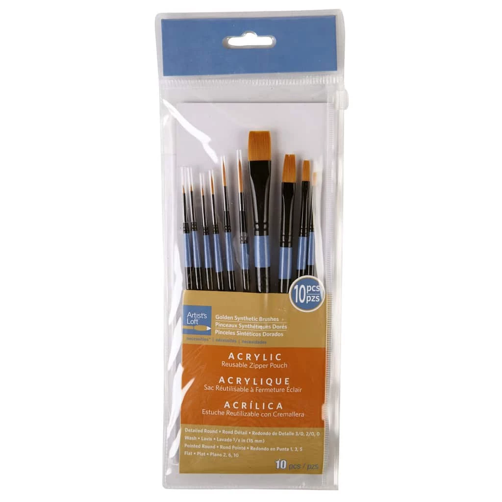 Brand new π 10 Piece Golden Synthetic Acrylic Brushes By Artist's Loft® Necessities™ by Artists Loft β 5 Brand new π 10 Piece Golden Synthetic Acrylic Brushes By Artist's Loft® Necessities™ by Artists Loft β - Image 3