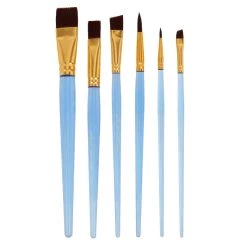 Wholesale 🛒 12 Packs: 6 ct. (72 total) Necessities™ Brown Synthetic Acrylic Brush Set by Artist's Loft™ by Artists Loft ❤️