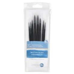 Outlet 🔔 Necessities™ Synthetic Watercolor Round 8 Piece Brush Set by Artist's Loft® by Artists Loft 🛒 -Artists Loft Sales 10171165 1