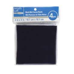Top 10 👍 12 Packs: 4 ct. (48 total) 4" x 4" Black Mini Canvas Panels by Artist's Loft™ Necessities™ by Artists Loft 👍 -Artists Loft Sales 10219234 1