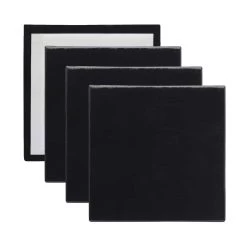 Top 10 👍 12 Packs: 4 ct. (48 total) 4" x 4" Black Mini Canvas Panels by Artist's Loft™ Necessities™ by Artists Loft 👍