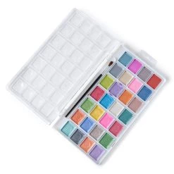 New 🔔 Pearlescent Watercolor Pan Set by Artist's Loft™ Necessities™ by Artists Loft ⭐