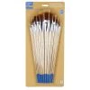 Best Sale 😉 12 Packs: 12 ct. (144 total) Necessities™ Brown Synthetic Flat Brush Set by Artist's Loft™ by Artists Loft 🛒 -Artists Loft Sales 10335742 1