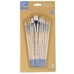 Best deal 👍 White Synthetic Flat & Round Brushes by Artist's Loft® Necessities™ by Artists Loft 🥰 -Artists Loft Sales 10335746