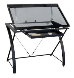 Cheapest 🤩 Contemporary Glass Top Drafting Table by Artist's Loft™ by Artists Loft 😍