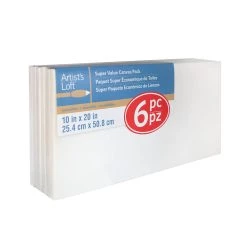 Discount 😍 6 Pack 10" x 20" Super Value Canvas Pack by Artist's Loft™ Necessities™ by Artists Loft 🎉 -Artists Loft Sales 10473166