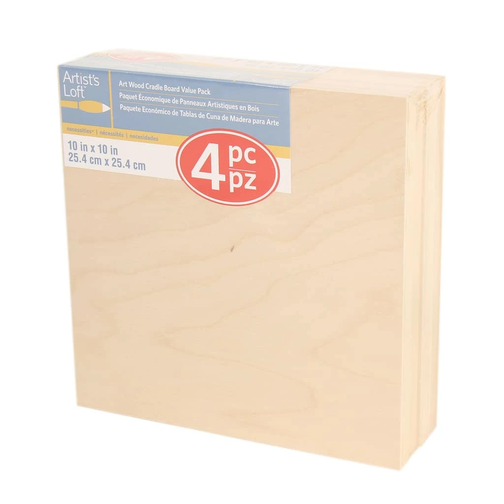 Best Sale β 6 Packs: 4 ct. (24 total) 10" x 10" Cradled Wood Painting Panels by Artist's Loft™ by Artists Loft π 3 Best Sale β 6 Packs: 4 ct. (24 total) 10" x 10" Cradled Wood Painting Panels by Artist's Loft™ by Artists Loft π