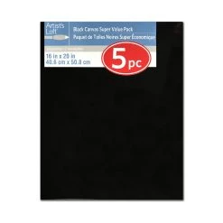 Hot Sale π₯° 5 Pack Black Canvas Super Value Pack by Artist's Loft® Necessities™ by Artists Loft π