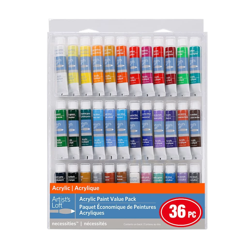 Budget π 36 Color Acrylic Paint Value Pack by Artist's Loft™ Necessities™ by Artists Loft β¨ 3 Budget π 36 Color Acrylic Paint Value Pack by Artist's Loft™ Necessities™ by Artists Loft β¨