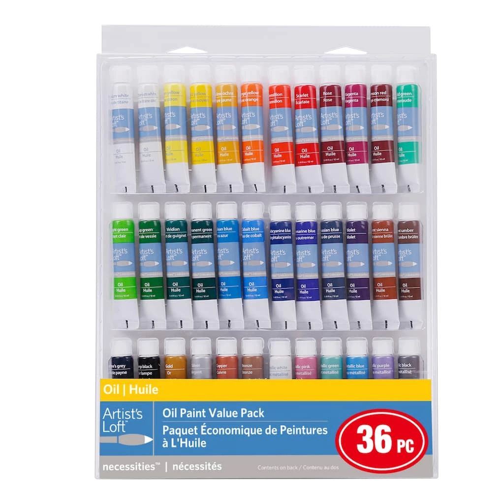 Outlet π 12 Packs: 36 ct. (432 total) Necessities™ Oil Paint Value Pack by Artist's Loft™ by Artists Loft βοΈ 3 Outlet π 12 Packs: 36 ct. (432 total) Necessities™ Oil Paint Value Pack by Artist's Loft™ by Artists Loft βοΈ