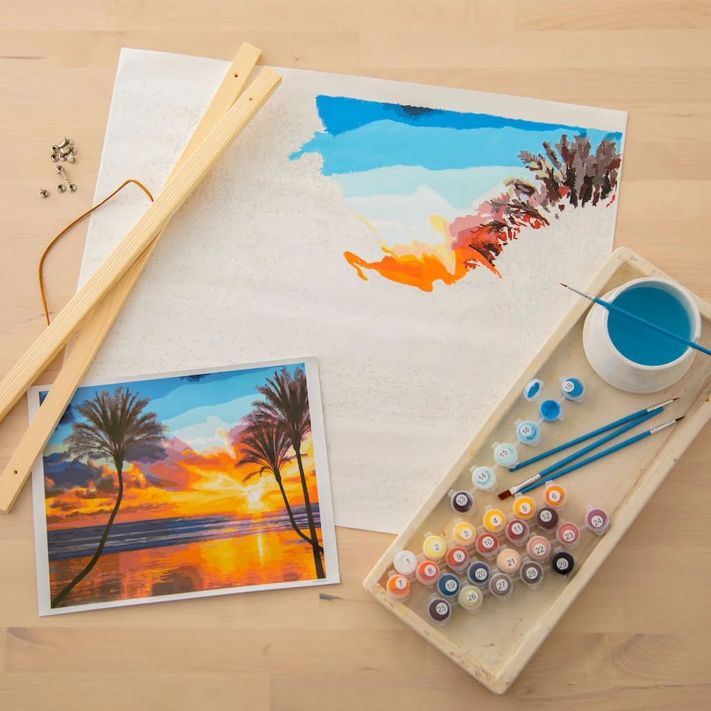 Top 10 π Beach Sunset with Palm Trees Paint-by-Number Kit by Artist's Loft™ Necessities™ by Artists Loft π 4 Top 10 π Beach Sunset with Palm Trees Paint-by-Number Kit by Artist's Loft™ Necessities™ by Artists Loft π - Image 2