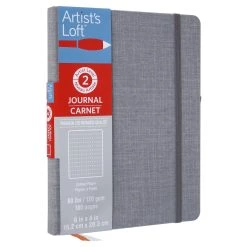 Best deal 🧨 12 Pack: Gray Fabric Hardcover Dot Journal by Artist's Loft™, 6" x 8" by Artists Loft 🌟