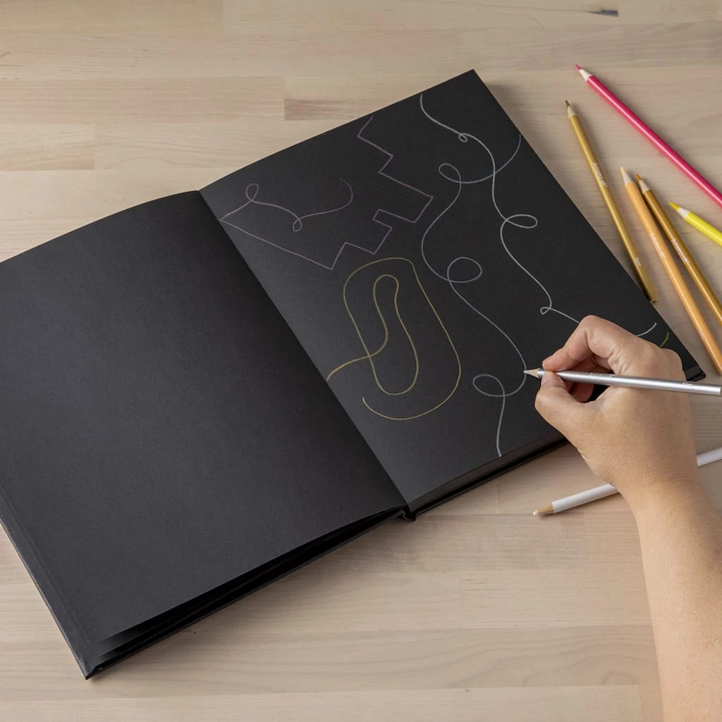 Hot Sale π Black Page Premium Hardcover Sketchbook, 8.5" x 11" by Artist's Loft™ by Artists Loft β¨ 4 Hot Sale π Black Page Premium Hardcover Sketchbook, 8.5" x 11" by Artist's Loft™ by Artists Loft β¨ - Image 2