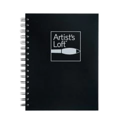 Coupon ⭐ Black Hardcover Mixed Media Book by Artist's Loft™, 5.5" x 8.5" by Artists Loft 🛒