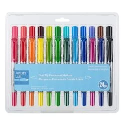 Best Sale 👏 6 Pack: 24 ct. (144 total) Dual Tip Permanent Markers by Artist's Loft™ by Artists Loft 💯