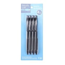 Outlet ⌛ 0.7mm Black Retractable Gel Pens by Artist's Loft™, 4ct. by Artists Loft 🎉 -Artists Loft Sales 10670339 1