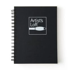 Promo 🤩 Black Hard Cover Sketchbook by Artist's Loft™, 5.5" x 8.5" by Artists Loft 🎉