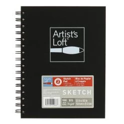 Coupon 🎁 6 Pack: Black Hard Cover Sketchbook by Artist's Loft™, 5.5" x 8.5" by Artists Loft 😍 -Artists Loft Sales 10670839 3 1