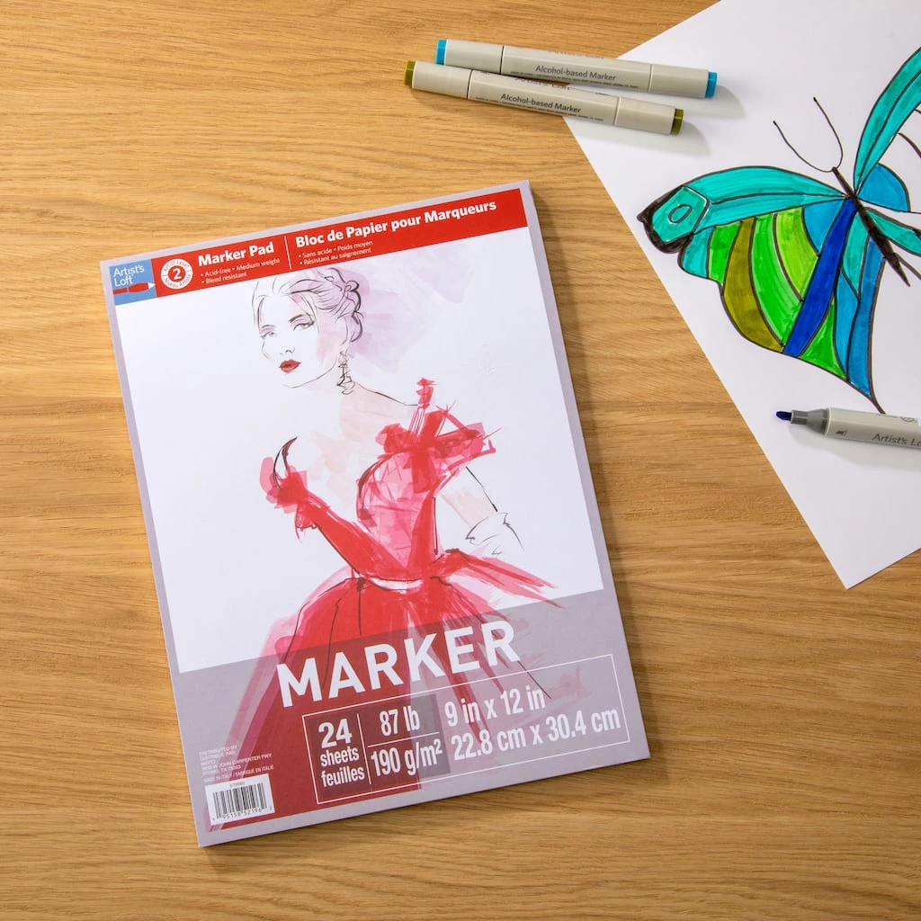 Best Pirce π 6 Pack: Marker Paper Pad by Artist's Loft™, 9" x 12" by Artists Loft π― 4 Best Pirce π 6 Pack: Marker Paper Pad by Artist's Loft™, 9" x 12" by Artists Loft π― - Image 2