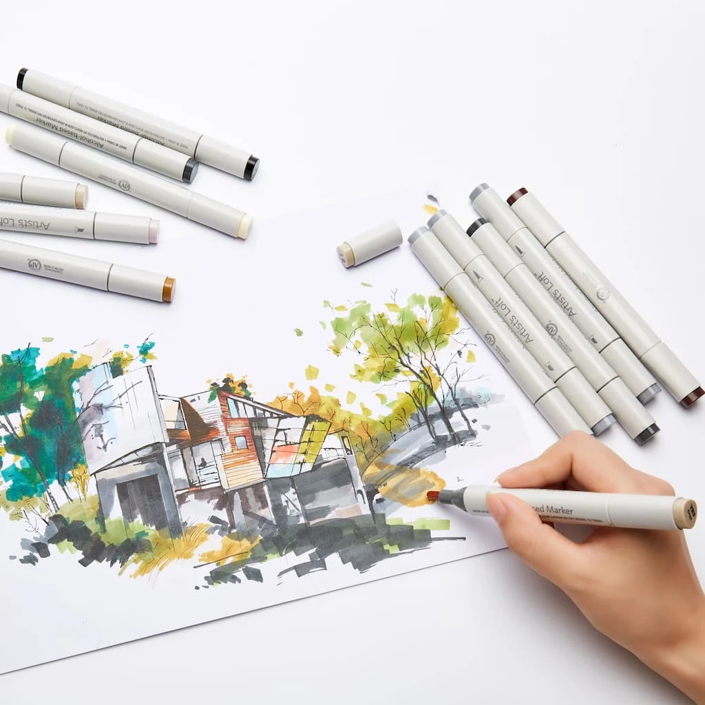 Outlet π Dual Tip Gray Sketch Marker Bundle Pack by Artist's Loft™ by Artists Loft π 8 Outlet π Dual Tip Gray Sketch Marker Bundle Pack by Artist's Loft™ by Artists Loft π - Image 6