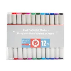 Best Sale 👍 Dual Tip Jewel Tone Sketch Marker Set by Artist's Loft™ by Artists Loft 😍