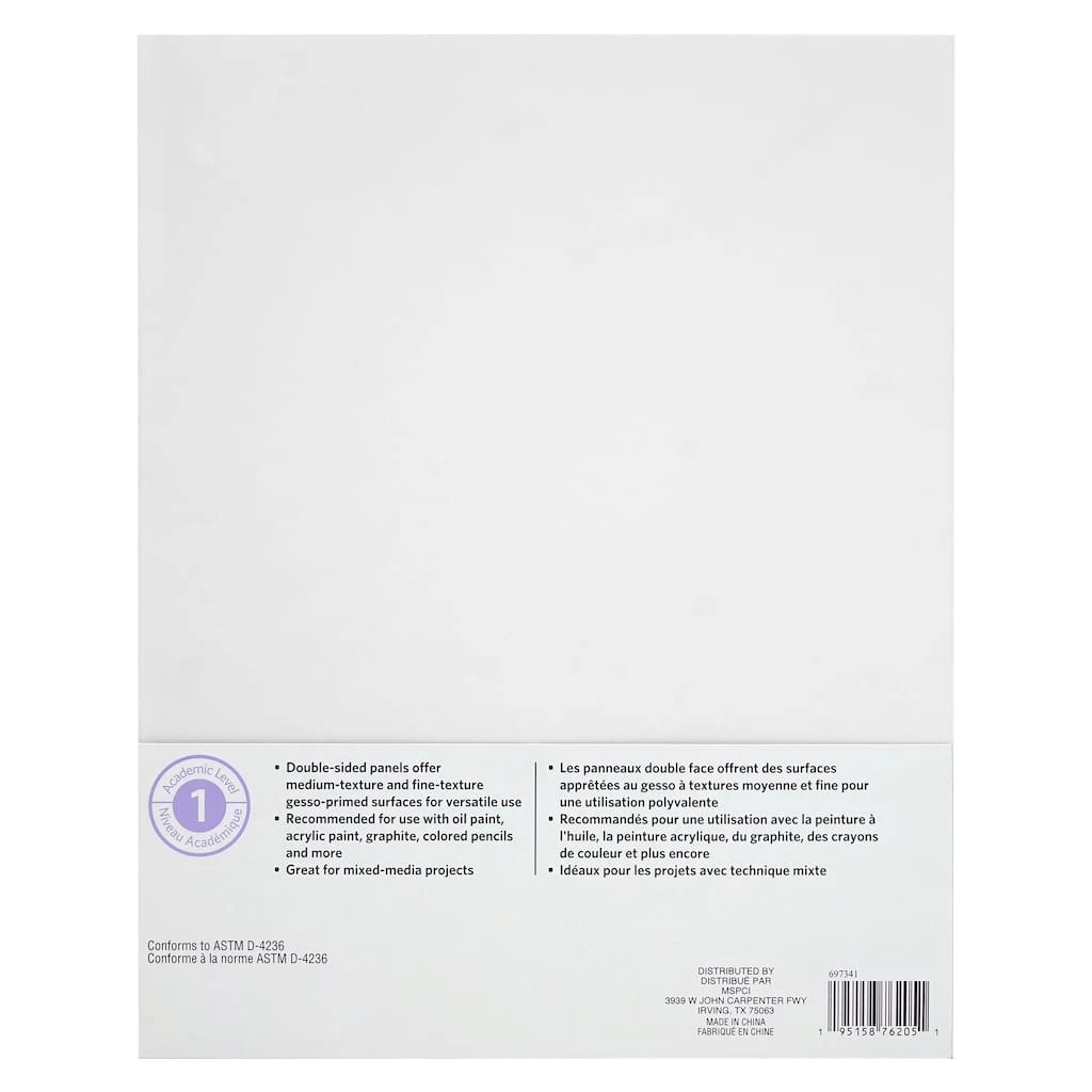 Outlet π― 5 Pack Level 1 8" x 10" Gesso-Primed Double-Sided MDF Panels by Artist's Loft™ by Artists Loft π 7 Outlet π― 5 Pack Level 1 8" x 10" Gesso-Primed Double-Sided MDF Panels by Artist's Loft™ by Artists Loft π - Image 5