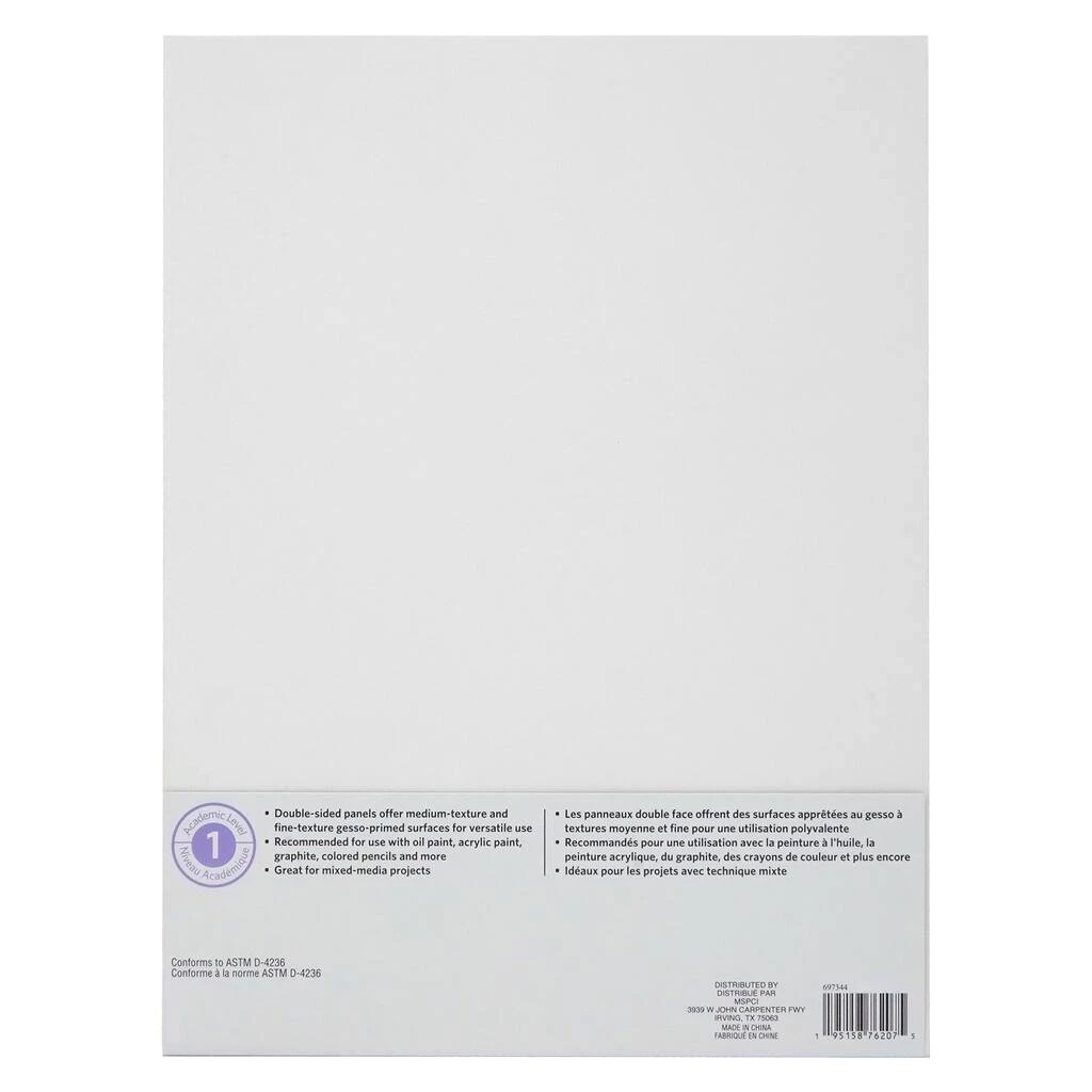 Outlet π 4 Pack Level 1 9" x 12" Gesso-Primed Double-Sided MDF Panels by Artist's Loft™ by Artists Loft π 7 Outlet π 4 Pack Level 1 9" x 12" Gesso-Primed Double-Sided MDF Panels by Artist's Loft™ by Artists Loft π - Image 5