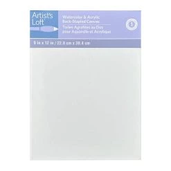 Buy 🌟 Level 1 Watercolor & Acrylic Back-Stapled Canvas by Artist's Loft™ by Artists Loft 🧨