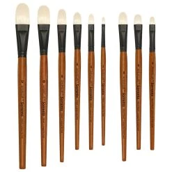 Top 10 👍 12 Pack: Sorrento Oil Short Handle Short Filbert Brush by Artist's Loft™ by Artists Loft 👍