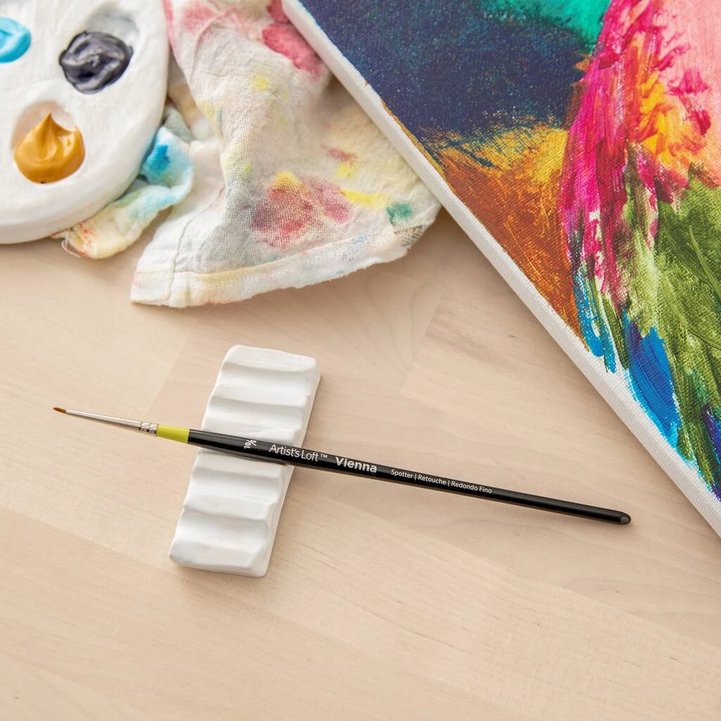 Hot Sale β 12 Pack: Vienna Golden Taklon Short Handle Spotter Brush by Artist's Loft™ by Artists Loft 𧨠4 Hot Sale β 12 Pack: Vienna Golden Taklon Short Handle Spotter Brush by Artist's Loft™ by Artists Loft 𧨠- Image 2