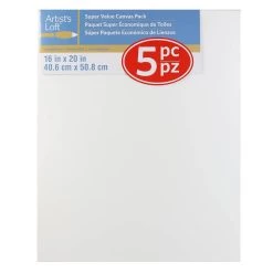 Best Pirce π₯ 4 Packs: 5 ct. (20 total) 16" x 20" Super Value Canvas by Artist's Loft® by Artists Loft π 10 Best Pirce π₯ 4 Packs: 5 ct. (20 total) 16" x 20" Super Value Canvas by Artist's Loft® by Artists Loft π -Artists Loft Sales MP131611 1
