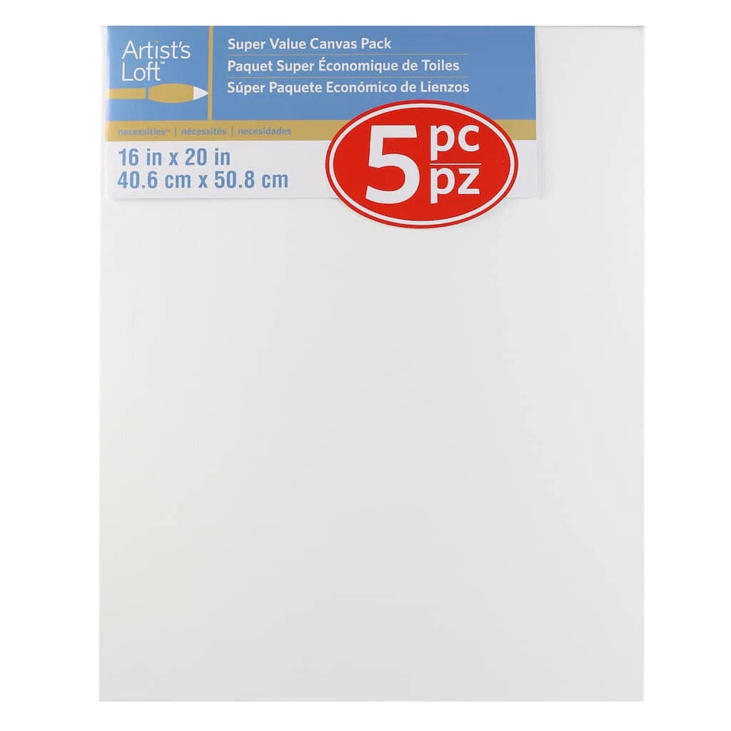 Best Pirce π₯ 4 Packs: 5 ct. (20 total) 16" x 20" Super Value Canvas by Artist's Loft® by Artists Loft π 6 Best Pirce π₯ 4 Packs: 5 ct. (20 total) 16" x 20" Super Value Canvas by Artist's Loft® by Artists Loft π - Image 5