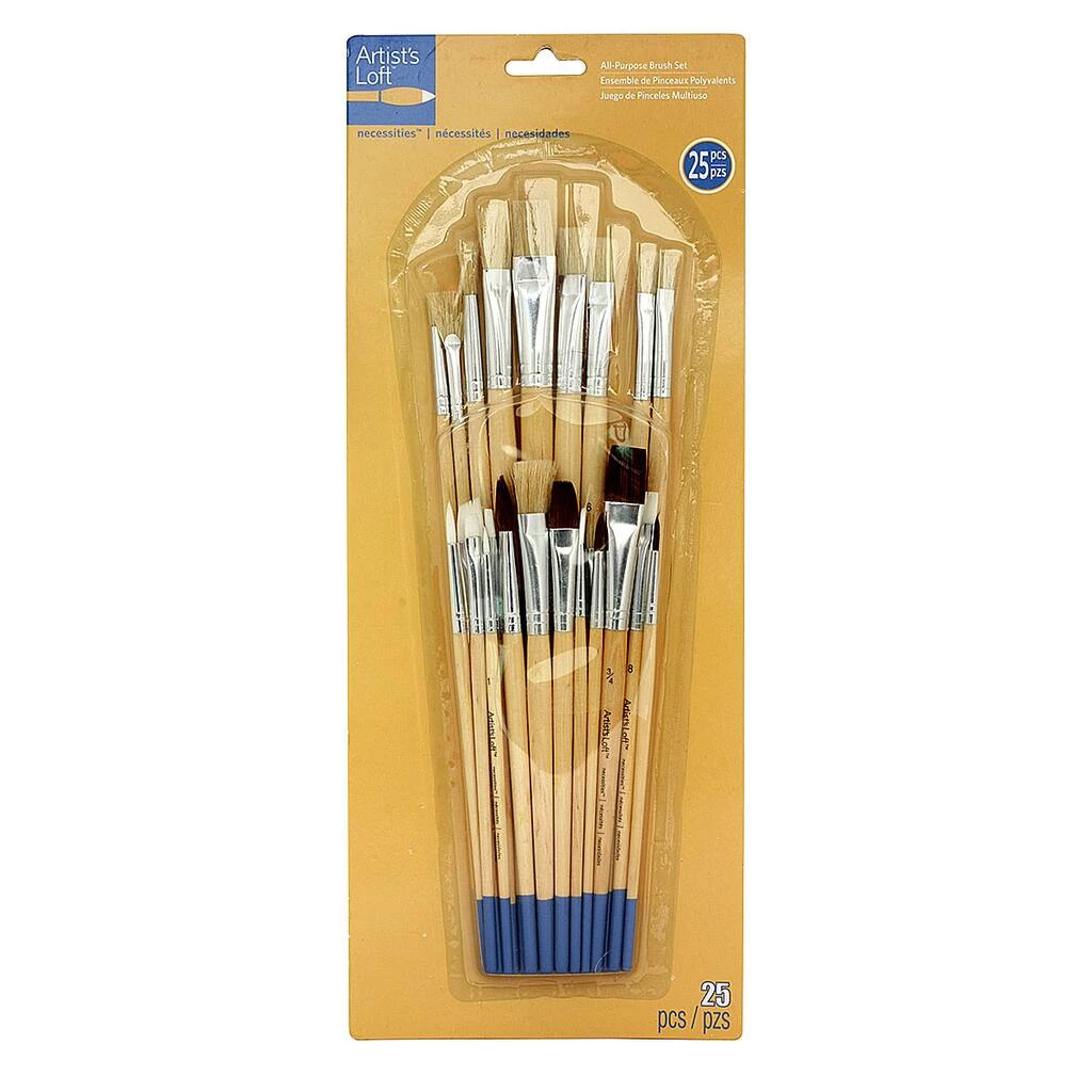 New π 12 Packs: 25 ct. (300 total) Necessities™ All-Purpose Brush Set by Artist's Loft® by Artists Loft π 5 New π 12 Packs: 25 ct. (300 total) Necessities™ All-Purpose Brush Set by Artist's Loft® by Artists Loft π - Image 3