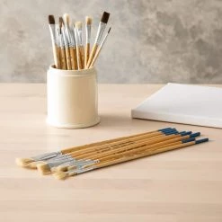 New 👍 12 Packs: 25 ct. (300 total) Necessities™ All-Purpose Brush Set by Artist's Loft® by Artists Loft 🎉