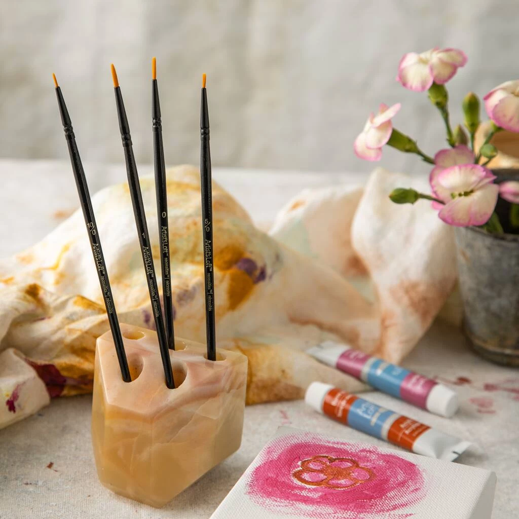 Buy π 12 Packs: 4 ct. (48 total) Necessities™ Small Golden Synthetic Acrylic Round Brush Set by Artist's Loft™ by Artists Loft π 4 Buy π 12 Packs: 4 ct. (48 total) Necessities™ Small Golden Synthetic Acrylic Round Brush Set by Artist's Loft™ by Artists Loft π - Image 2