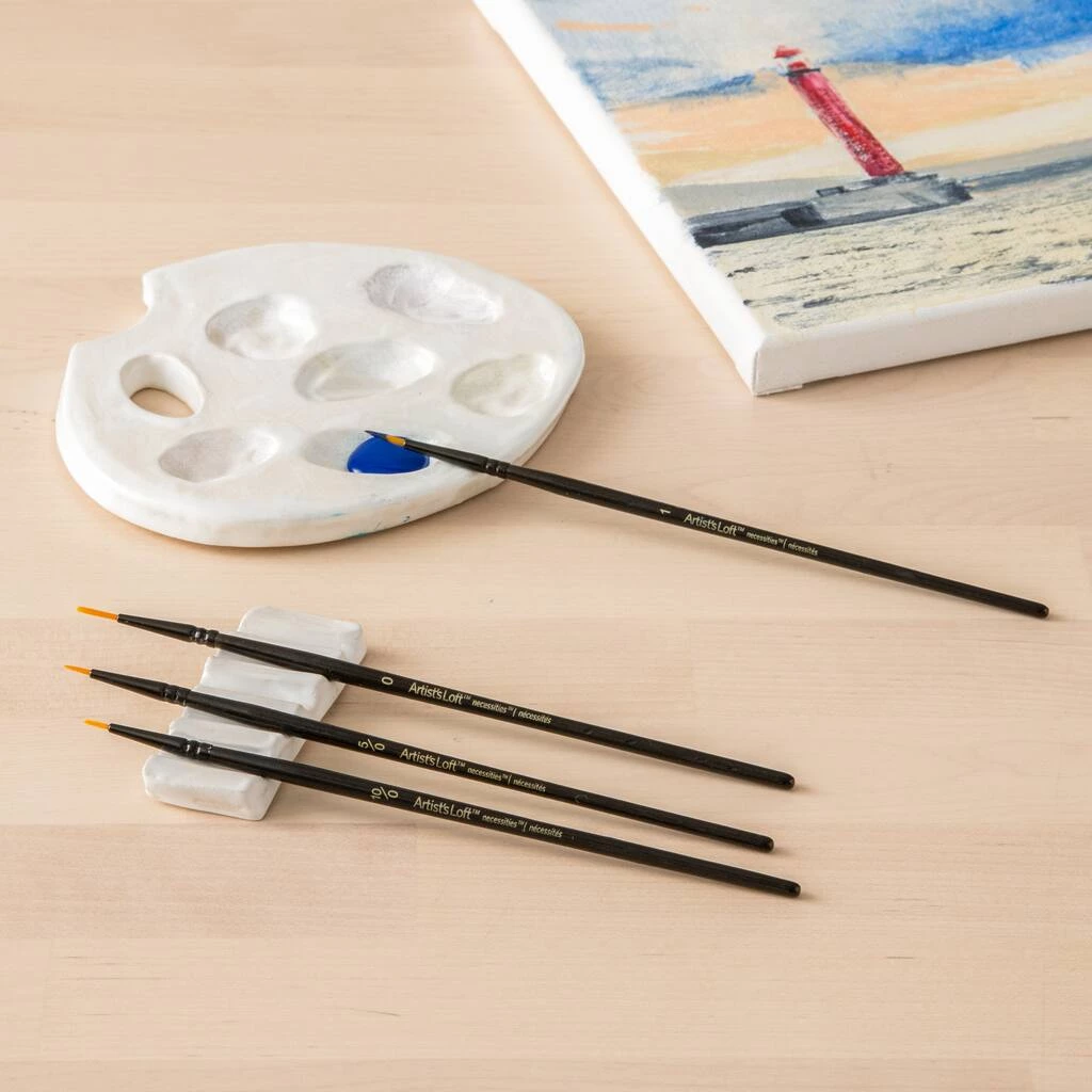 Buy π 12 Packs: 4 ct. (48 total) Necessities™ Small Golden Synthetic Acrylic Round Brush Set by Artist's Loft™ by Artists Loft π 6 Buy π 12 Packs: 4 ct. (48 total) Necessities™ Small Golden Synthetic Acrylic Round Brush Set by Artist's Loft™ by Artists Loft π - Image 4
