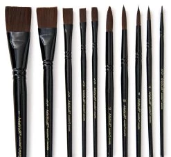 Best deal 💯 12 Packs: 10 ct. (120 total) Necessities™ Brown Synthetic Watercolor Brush Set by Artist's Loft™ by Artists Loft 👏