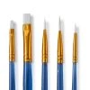 Wholesale ⌛ 12 Packs: 5 ct. (60 total) Necessities™ Small White Synthetic Acrylic Brush Set by Artist's Loft™ by Artists Loft ⌛