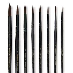 Deals ❤️ 12 Packs: 8 ct. (96 total) Necessities™ Natural Hair Watercolor Round Brush Set by Artist's Loft™ by Artists Loft 😍