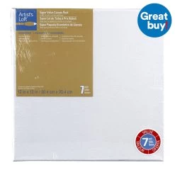 Coupon π 4 Packs: 7 ct. (28 total) 12" x 12" Super Value Canvas by Artist's Loft® Necessities™ by Artists Loft π 9 Coupon π 4 Packs: 7 ct. (28 total) 12" x 12" Super Value Canvas by Artist's Loft® Necessities™ by Artists Loft π -Artists Loft Sales MP187423 2