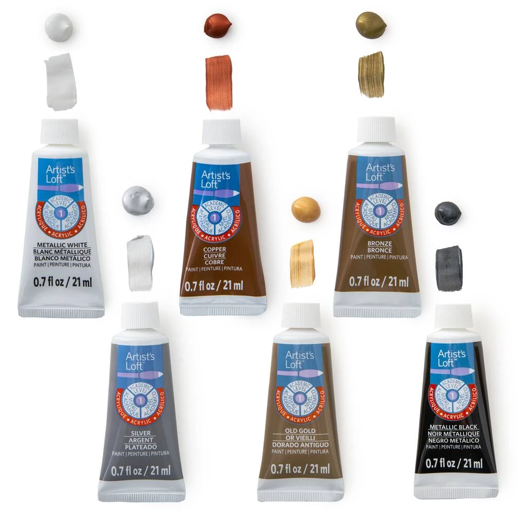 Flash Sale π 8 Packs: 6 ct. (48 total) Level 1 Metallic Acrylic Paints by Artist's Loft® by Artists Loft π 5 Flash Sale π 8 Packs: 6 ct. (48 total) Level 1 Metallic Acrylic Paints by Artist's Loft® by Artists Loft π - Image 3