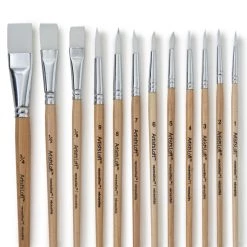 Best reviews of 🎉 12 Packs: 12 ct. (144 total) Necessities™ White Synthetic Flat & Round Brushes by Artist's Loft® by Artists Loft 🤩