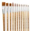 Cheap 🥰 12 Packs: 12 ct. (144 total) Necessities™ Brown Synthetic Flat & Round Brushes by Artist's Loft® by Artists Loft 🔔 -Artists Loft Sales MP335747 25
