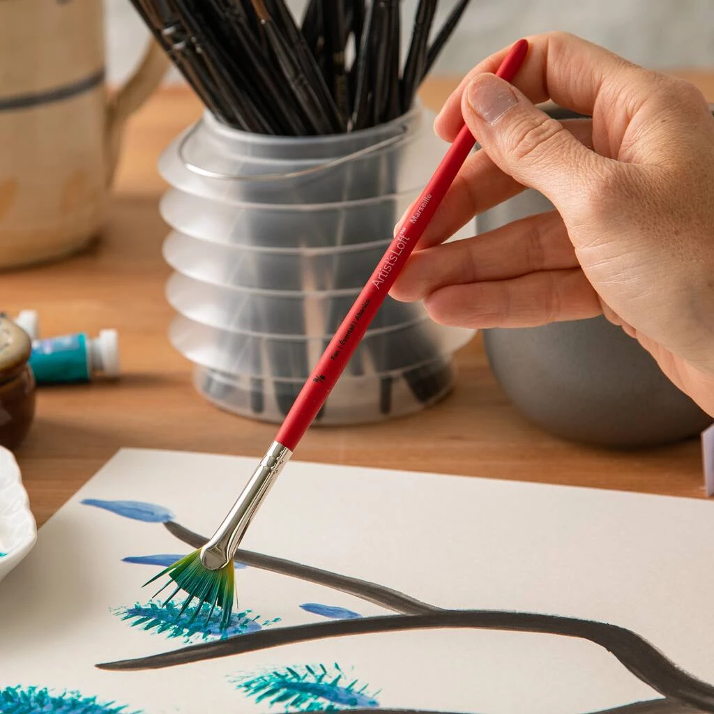 Budget π 12 Pack: Marseille Short Handle Wisp Fan Brush by Artist's Loft™ by Artists Loft π₯° 4 Budget π 12 Pack: Marseille Short Handle Wisp Fan Brush by Artist's Loft™ by Artists Loft π₯° - Image 2